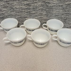 Vintage Old Town Pyrex Tea Cups lot of six